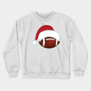Santa Football Christmas Crewneck Sweatshirt